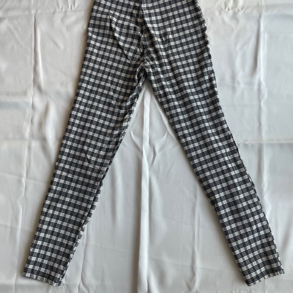 Garage White Plaid High Waisted Pants, Womens Size Small - Picture 7 of 7